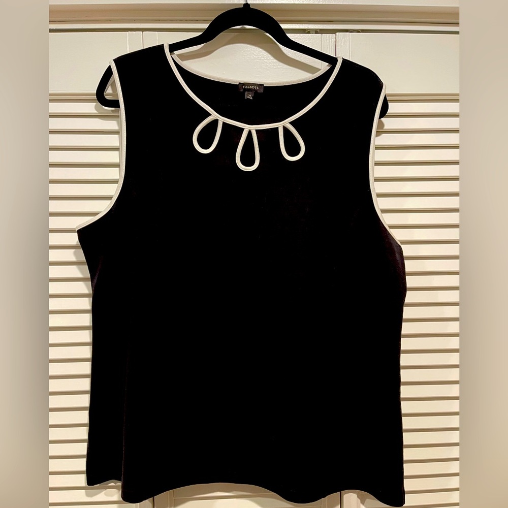 Talbots XL ponte knit shell.